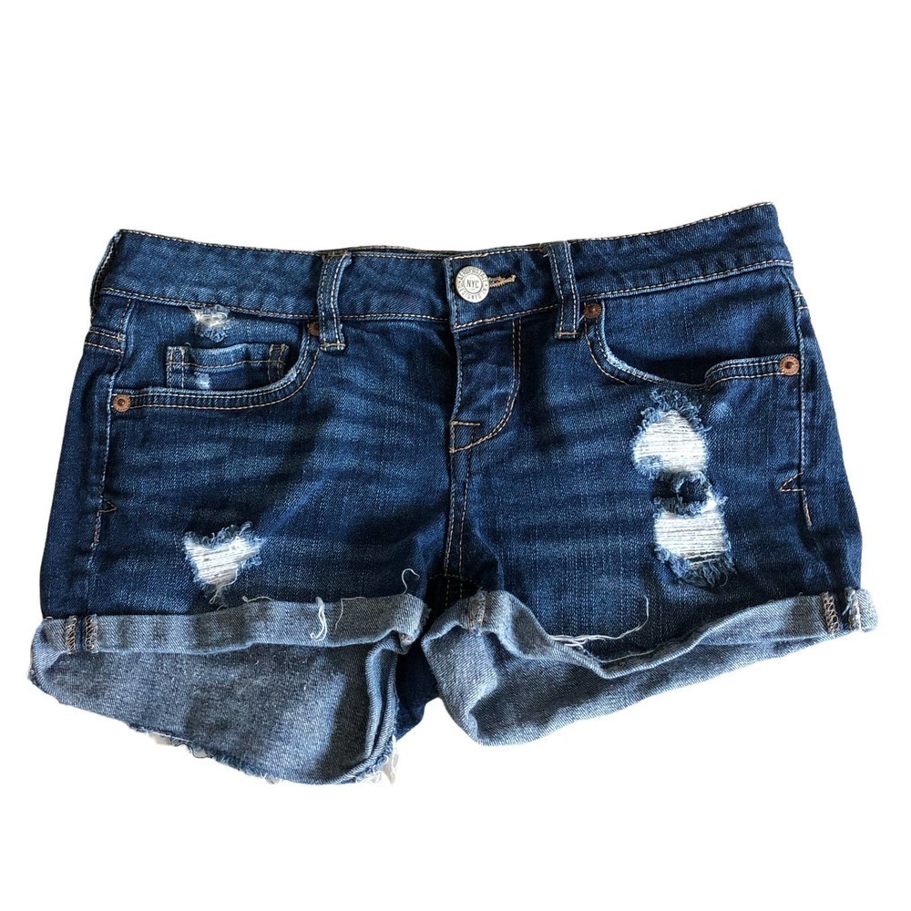 Aeropostale Shorty‎ Denim Women Short Size 0 Stretch